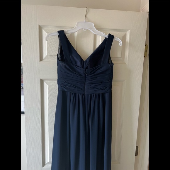 Bill Levkoff Navy Blue Bridesmaid Gown Size 2 - Picture 6 of 14